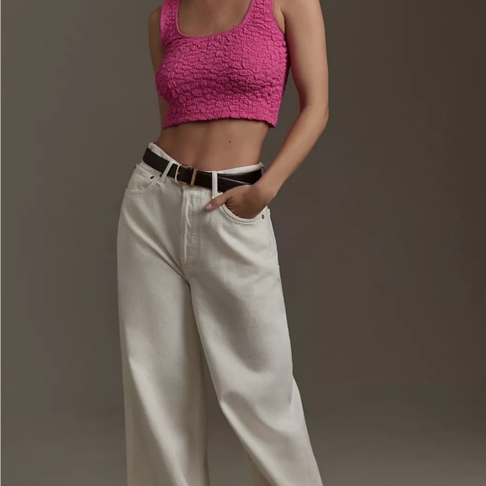 Anthropologie The Hannah Seamless Textured Tank in pink size L - Picture 8 of 9